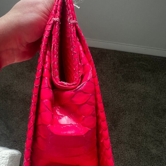 Elisabeth Weinstock Snakeskin Qatar Clutch